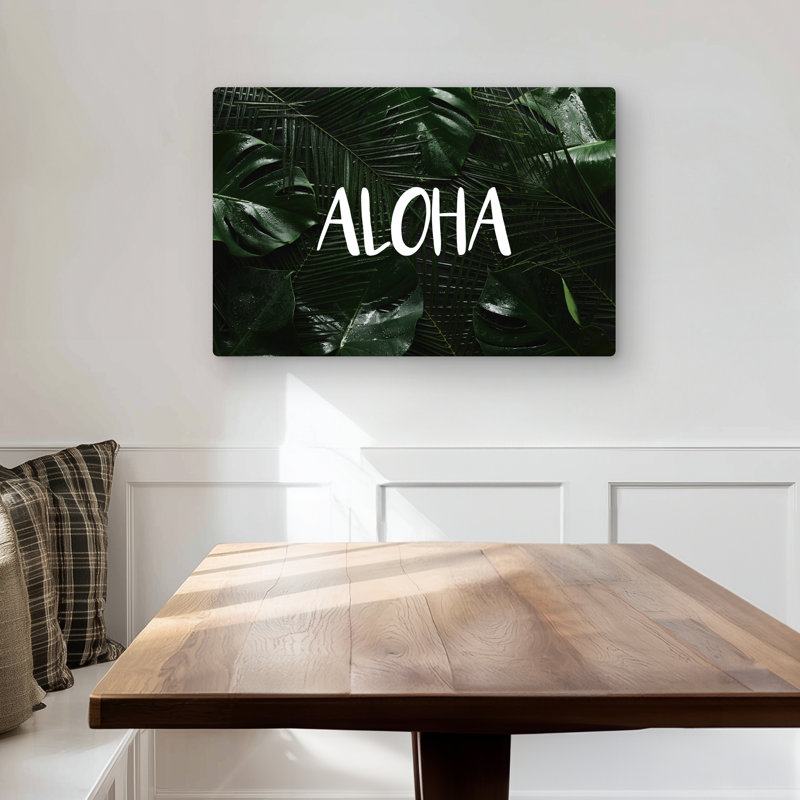 Tropical aloha - Turquoise Metal Print for Home Decor