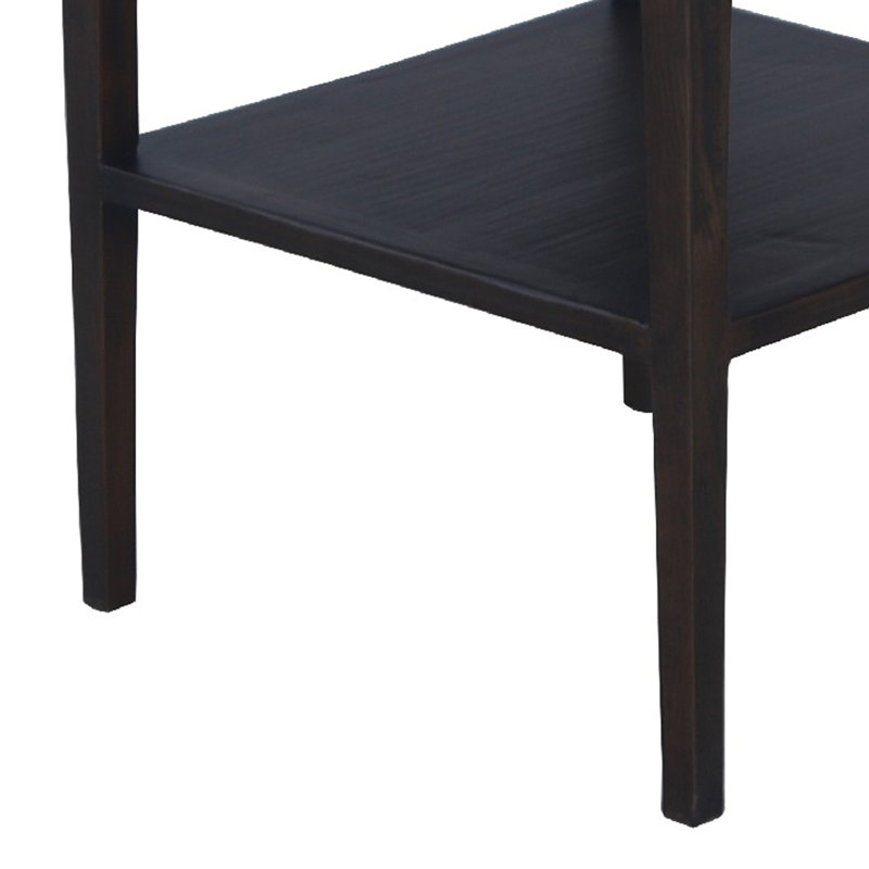 Table de coin Geni, tablette carrée de 22 po de hauteur, gris Parsons
