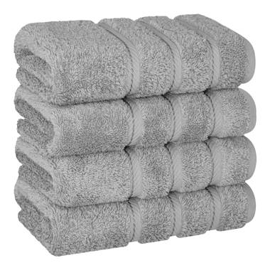 Maleigh 100% Turkish Cotton Washcloths (Set of 4) Ebern Designs Color: Rockridge Gray