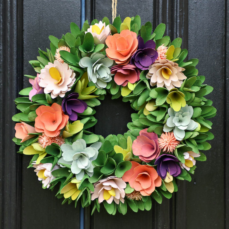 Faux Wood 35cm Wreath