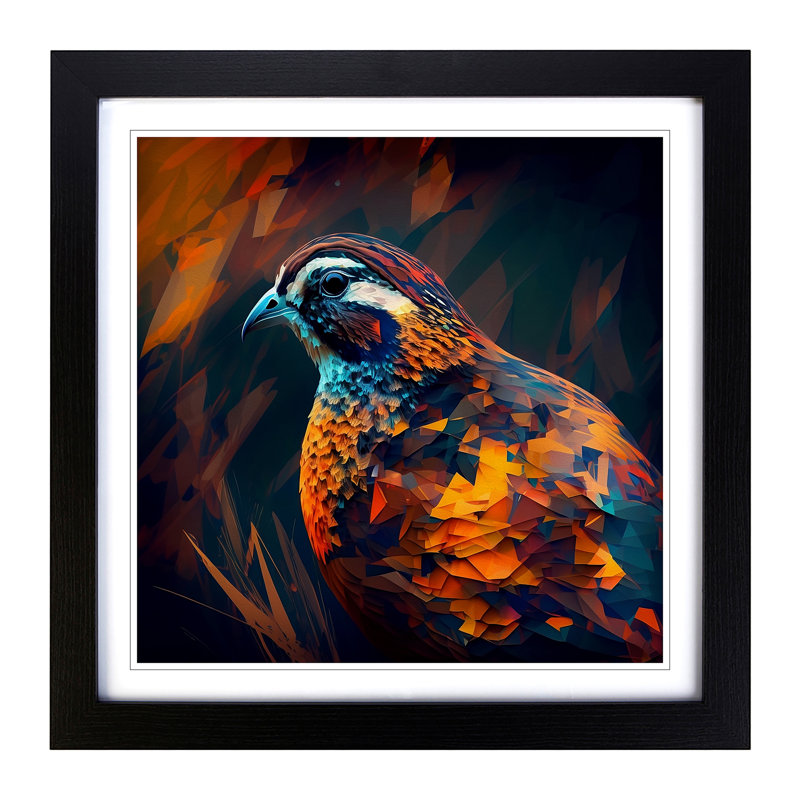 Partridge - Framed Print, Black