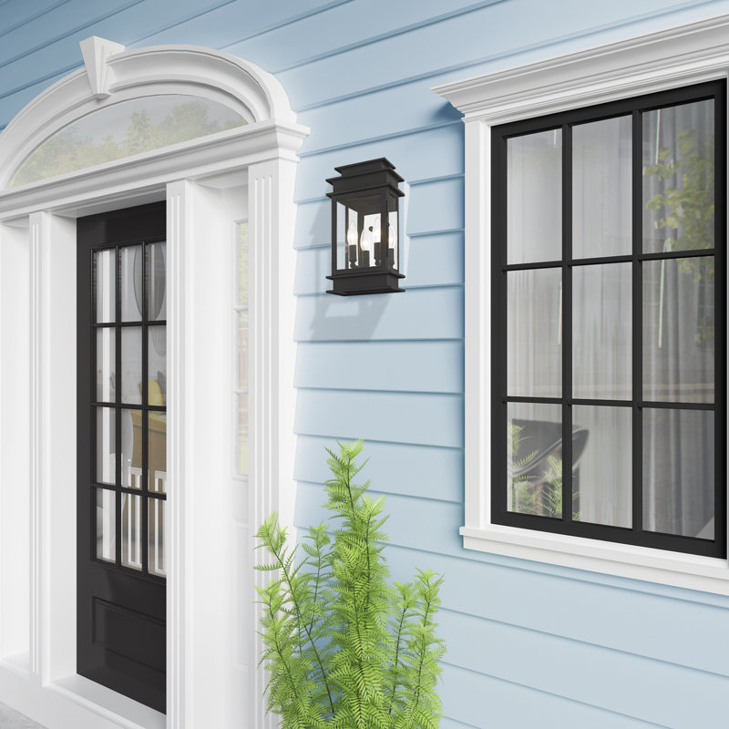 Cortana Wall Light, 14" H x 7.5" W x 5.75" D, Black