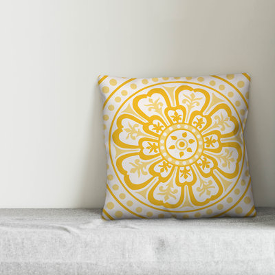  Medallion Square Pillow Cover & Insert
