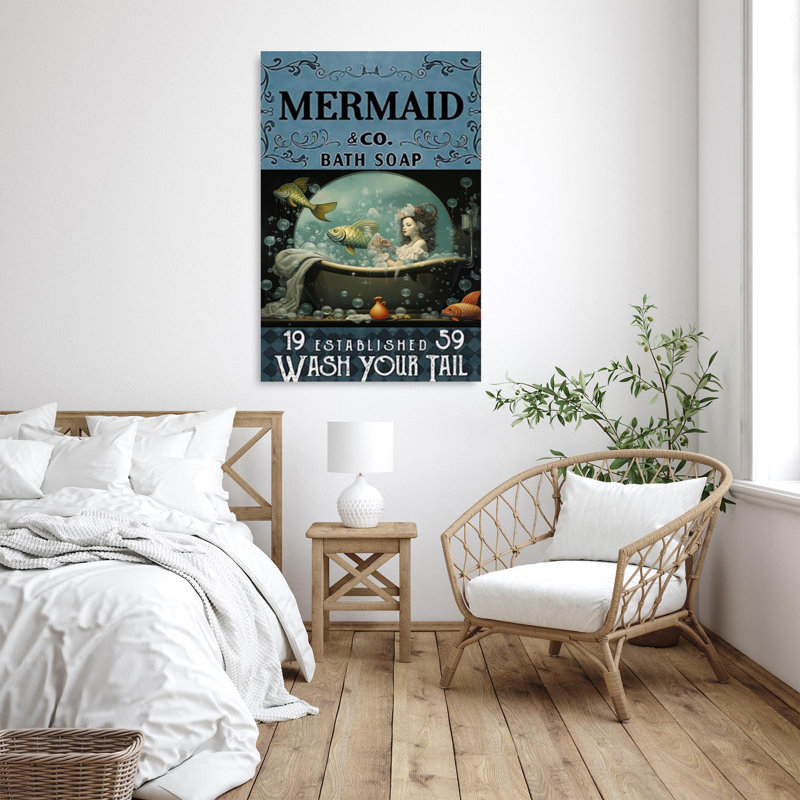 «Iyunna Mermaid Bath Soap 1», impression sur toile, H 36 po x l 24 po x P 1,25 po