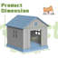 Niche pour chien d'intérieur en résine imperméable 32,53 "toutes saisons (bleu)-1265586472-1271840532