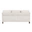 Causeuse Claire 54 po, motif de fines rayures en polyester beige, bois massif-97765519