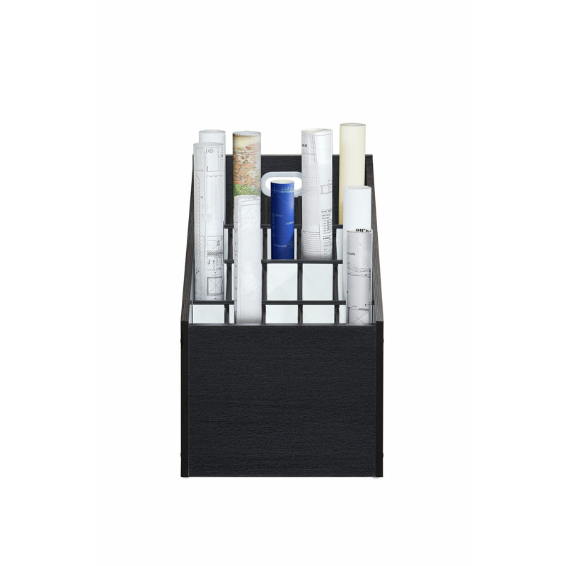 Wooden 20-Slot Blueprint Maps Upright Roll File Storage