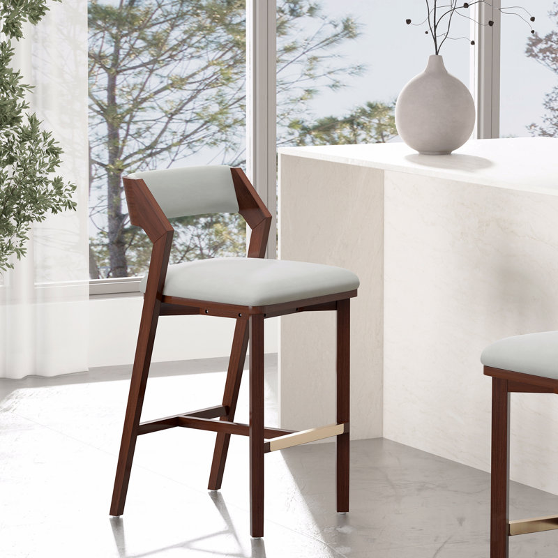 Tabouret de bar, Velours blanc