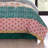 Bohemian Turquoise/Orange Microfiber Reversible 7 Piece Comforter Set-909382608