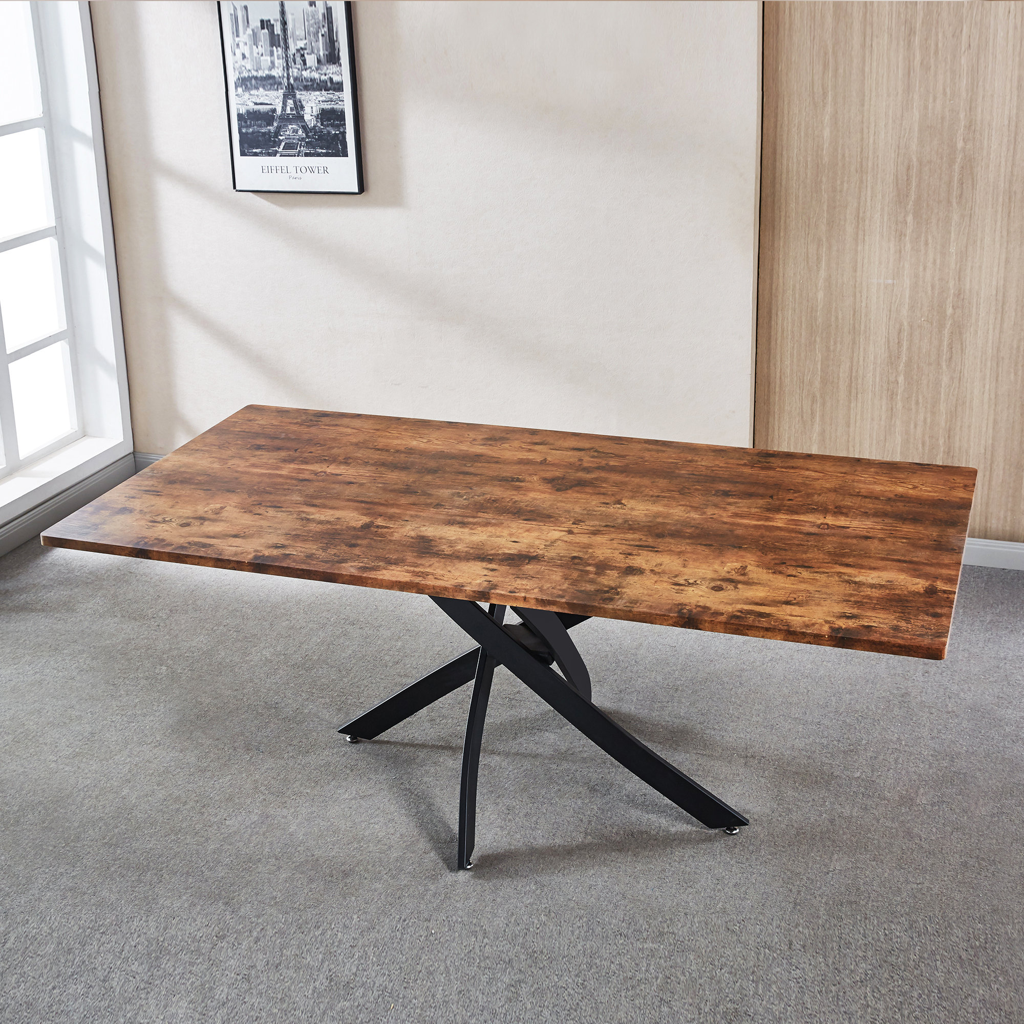 Juxing Furniture Inc Metal Base Dining Table | Wayfair