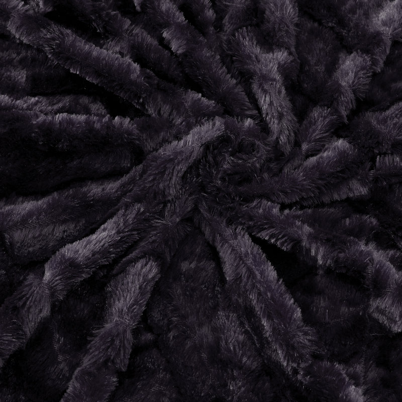 Troy Luxury Polyester Throw, Eggplant