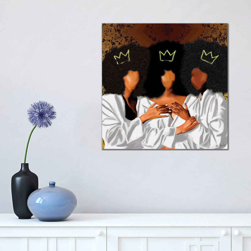 Sit With Us by Faith With An E - Print on Canvas, Wrapped Canvas, 45.72cm H x 45.72cm W x 1.91cm D
