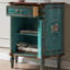 Buffet décoratif vintage rétro semi-circulaire peint à la main