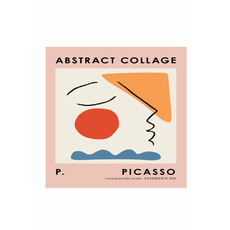 «Abstract Picasso Abstract figure II», reproduction d'art moderne sans cadre, H 24 po x l 24 po