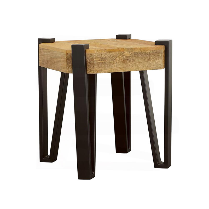 Table basse naturelle et noire matte