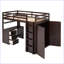 Lit mezzanine moderne avec tiroirs, bureau et garde-robe-999865466-999865447