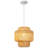Pylesville 1 - Light Rustic Hand-Woven Bamboo Cylinder Pendant-138000945-158530489