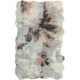 Abstract Area Rug in Gray