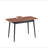 Lanae Natural & Black Finish Dining Table (Extension Bufferfly Leaf)