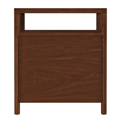 Celine 28" 3-Drawer Nightstand, Walnut Brown
