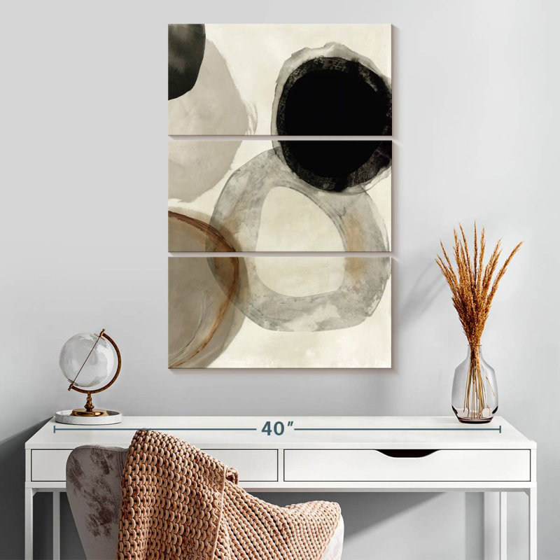 Avery beige anneaux I, H 32 po x l 20 po