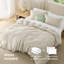 Ensemble de literie pour grand lit Beige - Doux brossé pour enfants et adultes (ensemble de 3)-109724469-111077063