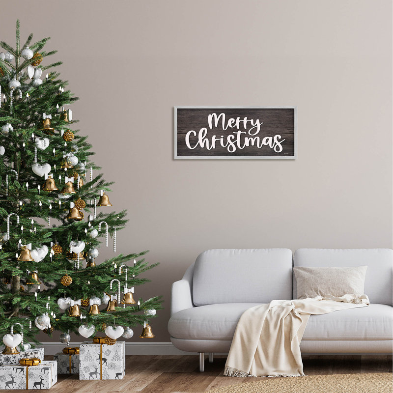 Merry Christmas Farmhouse Expression AT-139, H 13 po x l 30 po x P 1,5 po, Estampe numérique Farmhouse