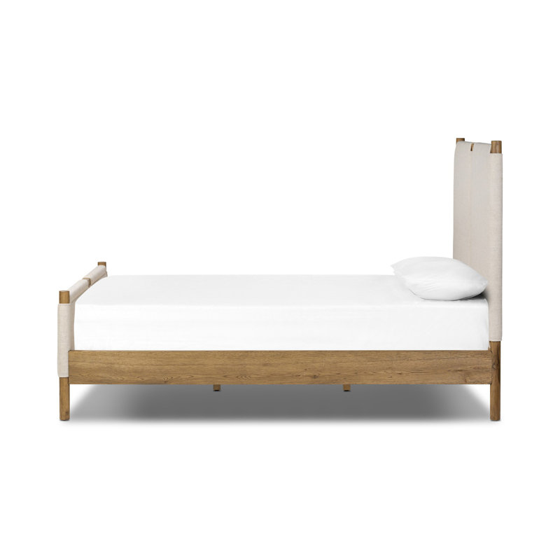 Salado Upholstered Bed, King, Antigo Natural