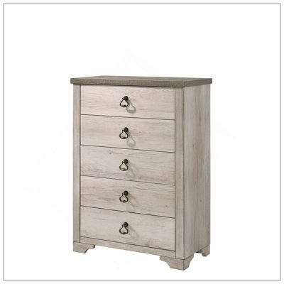 Commode à 5 tiroirs en bois flotté de style chalet vieilli 1Pc