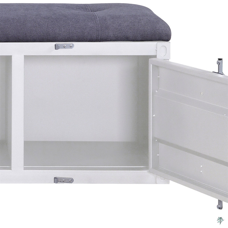 Storage Bench, Gray/White