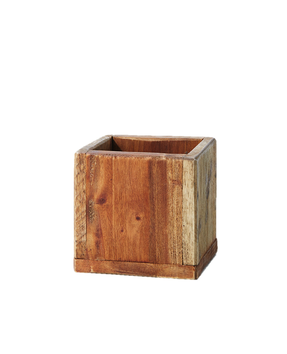Union Rustic Square Solid Wood Box & Reviews | Wayfair