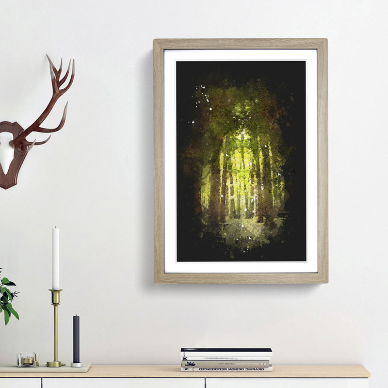 Forest Arch - Framed Print, Oak Framed, 87cm H x 62cm W x 2cm D