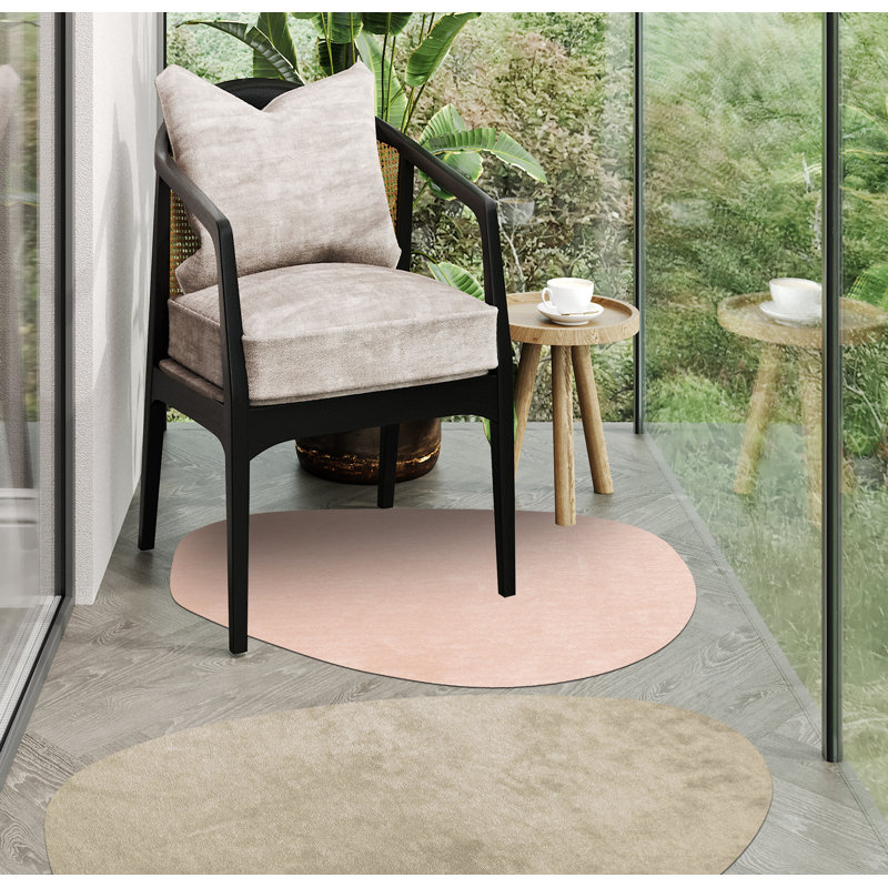 Oval Rodnesha Vinyl Machine Printed Area Rug, Oval 199 x 286cm