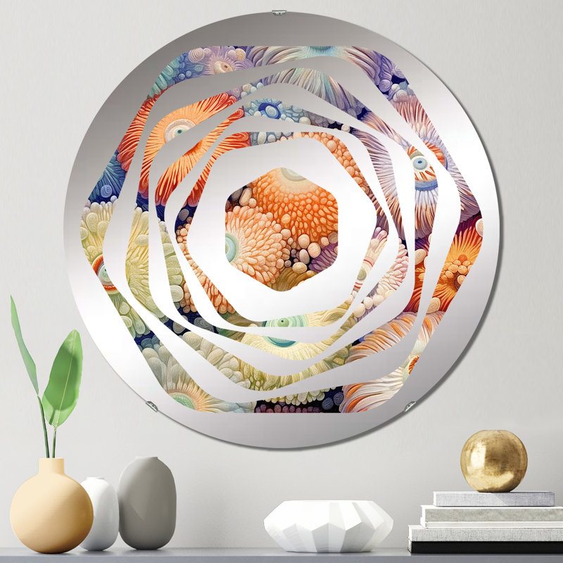 Magnifique miroir décoratif Amorphe, 31,4 po x 31,4 po
