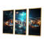 «Sparkling Helix ADN», ensemble d'art mural imprimé abstrait-750994358-750994350
