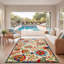 Tapis intérieur/extérieur Bernia floral ivoire/rouge/vert-29264720