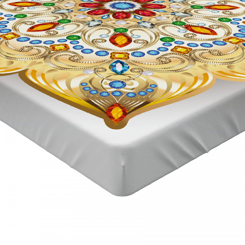 Microfiber Floral Fitted Sheet, Full Fitted Sheet
