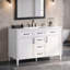 Meuble-lavabo moderne autoportant de 48 po avec comptoir en composite, 4 tiroirs, 2 portes et étagères réglables-2012729781