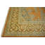 Tapis orange en laine noué à la main à motif géométrique
