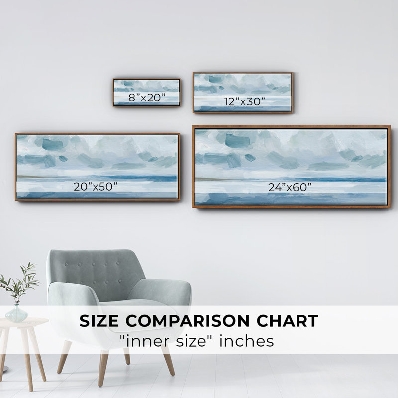 Calm Seascape I- Framed Canvas