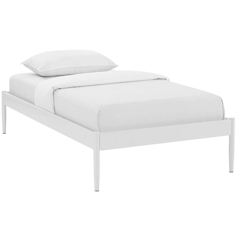 Modway Elsie Fabric Bed Frame, Twin, White