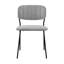 Ensemble de chaises de salle à manger modernes en velours gris, base en métal pour la cuisine et la salle à manger