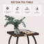 Table d'appoint d'extérieur en osier PE, petite table de bout carrée en rotin, table basse en matériau résistant aux intempéries pour le jardin, le balcon et la cour