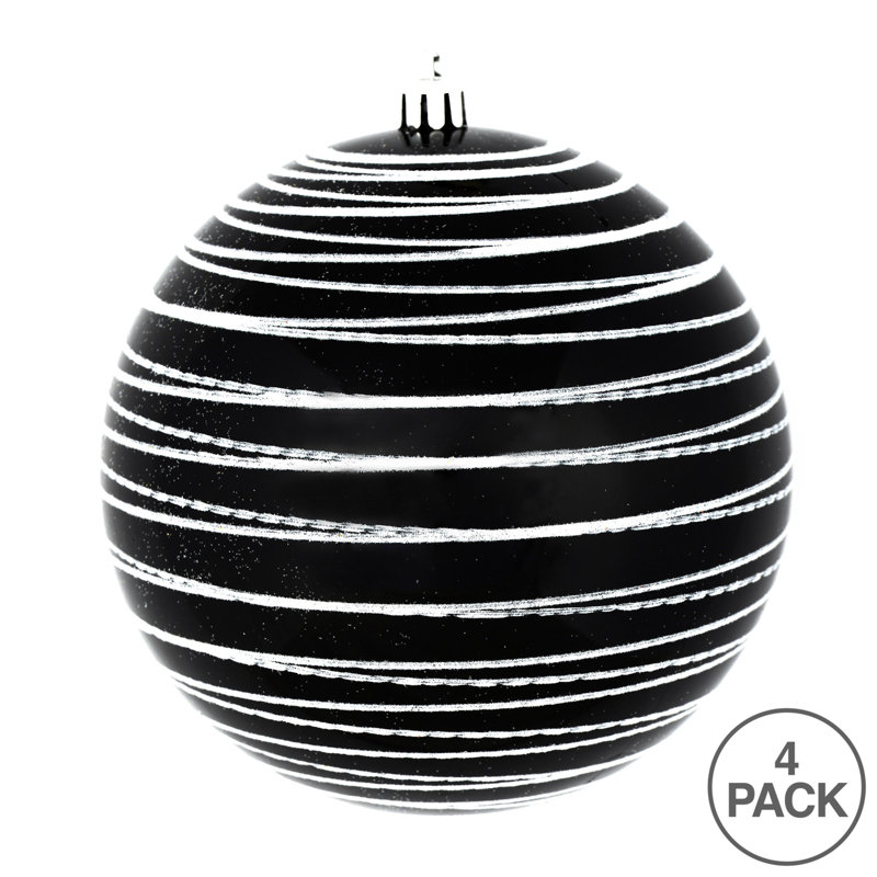 Ornement boule de bonbon, Noir