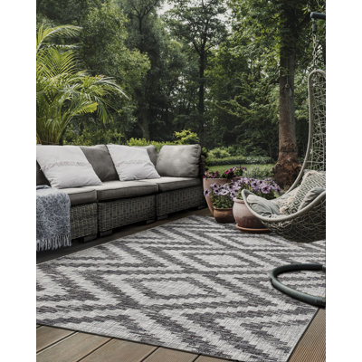 Maguire Abstract Hand Woven Indoor / Outdoor Area Rug