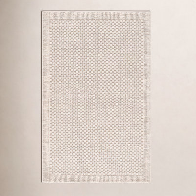 Hand-Woven Geometric Wool Rug