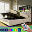 Lit double tapissier avec rangement hydraulique, DEL, tête de lit plateforme Natural Grace-121098340-121098341