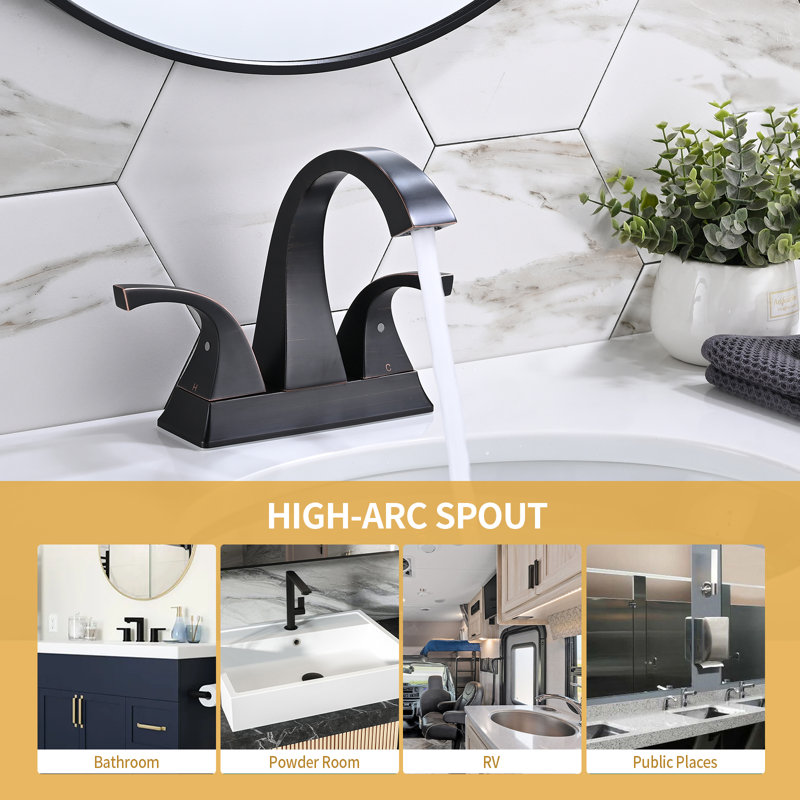 Centerset 2-handle Bathroom Faucet, Oil Rubbed Bronze