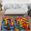 Tapis en tissu imprimé givré vibrant imprimé botanique idéal pour créer un espace élégant et confortable-34756624