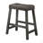 Set Of 2 Rustic Counter Stools, 25-Inch Backless Wooden Farmhouse Barstools With Faux Leather Seat, Distressed Finish, Space-Saving Design-1651121827